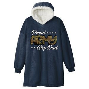 Ocp Bold Proud Army Step Dad Meaningful Gift Hooded Wearable Blanket