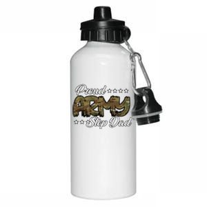 Ocp Bold Proud Army Step Dad Meaningful Gift Aluminum Water Bottle