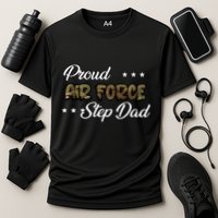 Ocp Bold Proud Air Force Step Dad Funny Gift Cooling Performance Crew T-Shirt