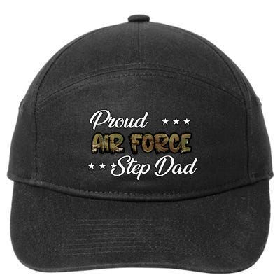 Ocp Bold Proud Air Force Step Dad Funny Gift 7-Panel Snapback Hat