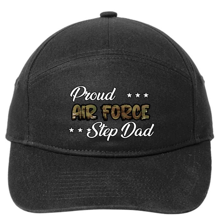 Ocp Bold Proud Air Force Step Dad Funny Gift 7-Panel Snapback Hat