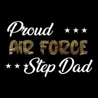 Ocp Bold Proud Air Force Step Dad Funny Gift 7-Panel Snapback Hat