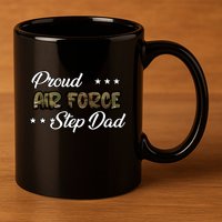 Ocp Bold Proud Air Force Step Dad Funny Gift 11oz C Handle Ceramic Mug