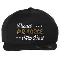 Ocp Bold Proud Air Force Step Dad Funny Gift Wool Snapback Cap
