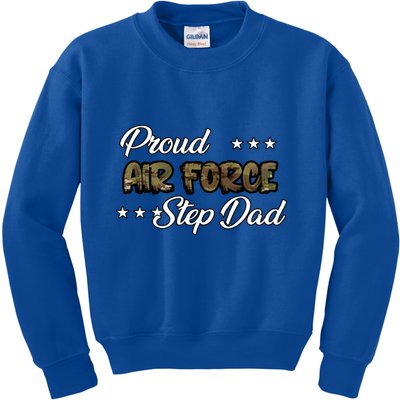 Ocp Bold Proud Air Force Step Dad Funny Gift Kids Sweatshirt