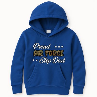 Ocp Bold Proud Air Force Step Dad Funny Gift Kids Hoodie