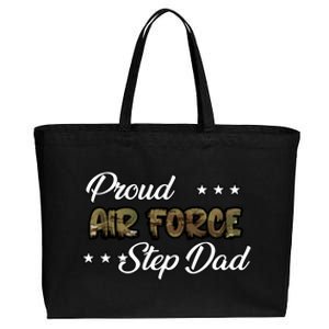 Ocp Bold Proud Air Force Step Dad Funny Gift Cotton Canvas Jumbo Tote