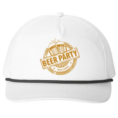 Oktoberfest Beer Party Welcome Snapback Five-Panel Rope Hat