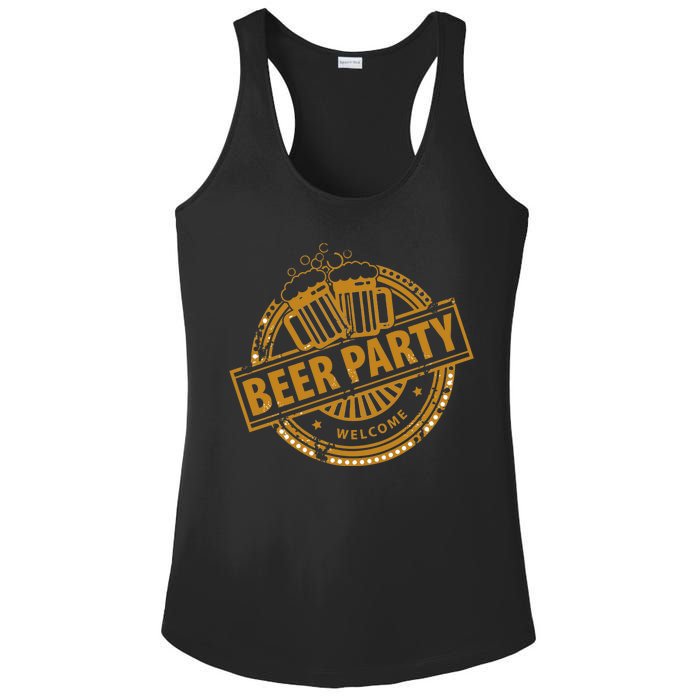 Oktoberfest Beer Party Welcome Ladies PosiCharge Competitor Racerback Tank