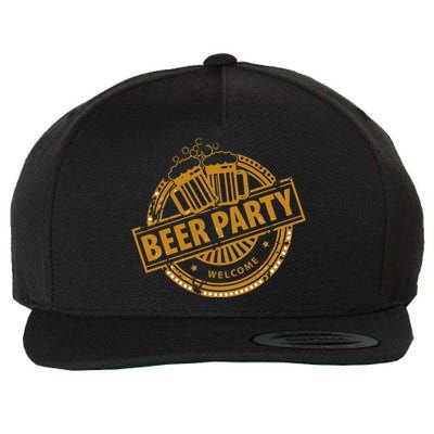 Oktoberfest Beer Party Welcome Wool Snapback Cap