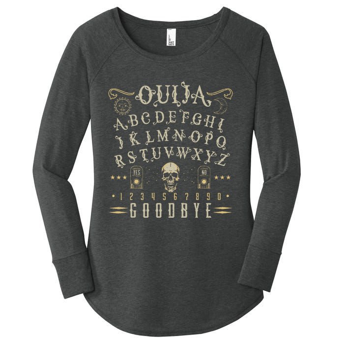 Ouija Board Paranormal Spirit Board Occult Halloween Women's Perfect Tri Tunic Long Sleeve Shirt