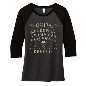 Ouija Board Paranormal Spirit Board Occult Halloween Women's Tri-Blend 3/4-Sleeve Raglan Shirt