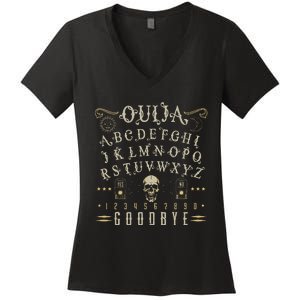 Ouija Board Paranormal Spirit Board Occult Halloween Women's V-Neck T-Shirt