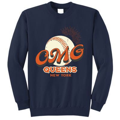 Omg Baseball Queens New York Tall Sweatshirt