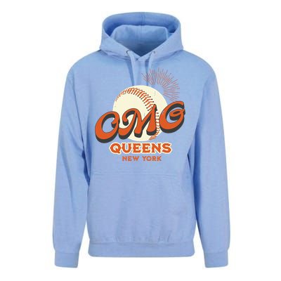 Omg Baseball Queens New York Unisex Surf Hoodie