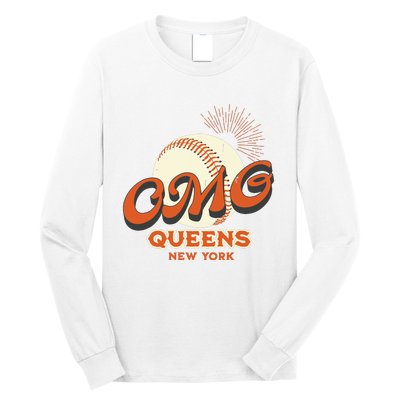 Omg Baseball Queens New York Long Sleeve Shirt