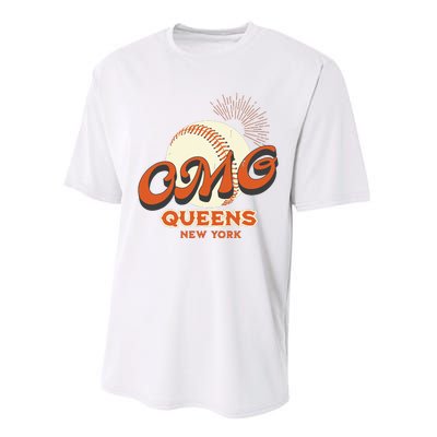 Omg Baseball Queens New York Performance Sprint T-Shirt