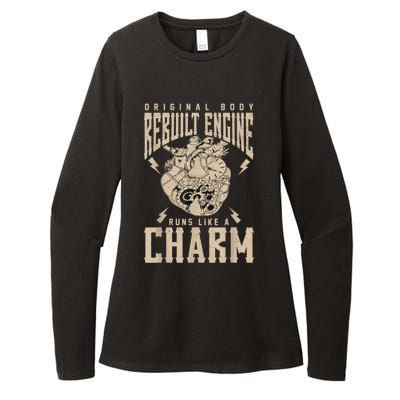 Original Body Rebuilt Engine Runs Like A Charm Open Heart Womens CVC Long Sleeve Shirt