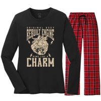 Original Body Rebuilt Engine Runs Like A Charm Open Heart Women's Long Sleeve Flannel Pajama Set 