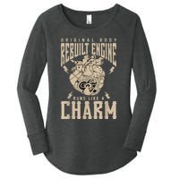 Original Body Rebuilt Engine Runs Like A Charm Open Heart Women's Perfect Tri Tunic Long Sleeve Shirt