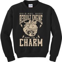 Original Body Rebuilt Engine Runs Like A Charm Open Heart Kids Sweatshirt