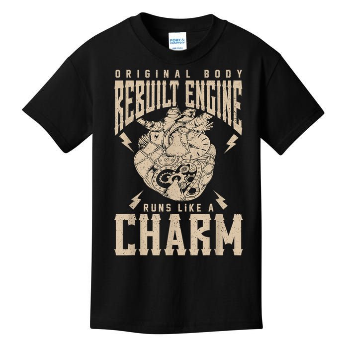 Original Body Rebuilt Engine Runs Like A Charm Open Heart Kids T-Shirt