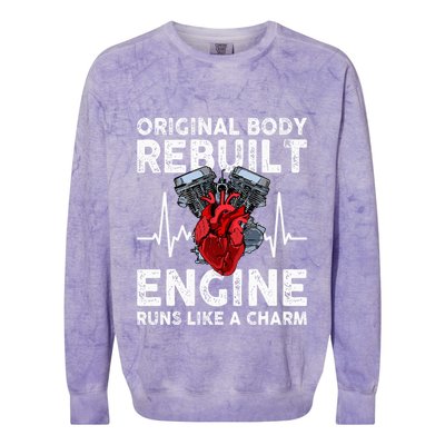 Original Body Rebuilt Engine Runs Like A Charm Colorblast Crewneck Sweatshirt