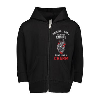 Original Body Rebuilt Engine Runs Like A Charm Toddler Zip Fleece Hoodie