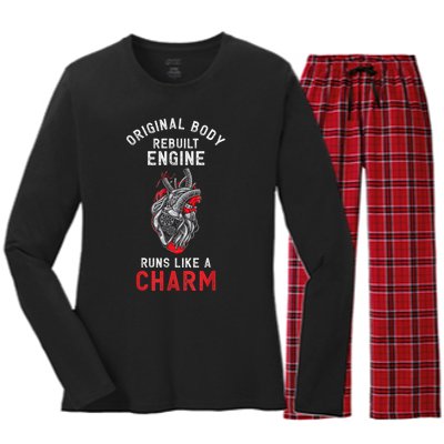 Original Body Rebuilt Engine Runs Like A Charm Women's Long Sleeve Flannel Pajama Set 