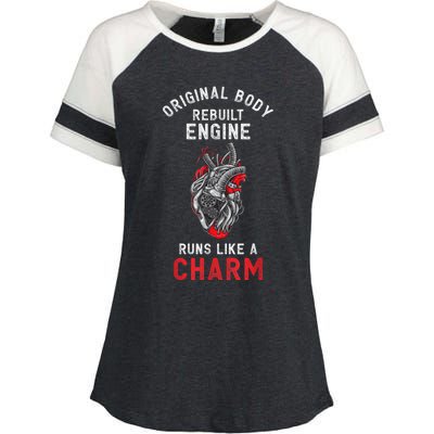 Original Body Rebuilt Engine Runs Like A Charm Enza Ladies Jersey Colorblock Tee