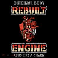 Original Body Rebuilt Engine Runs Like A Charm Open Heart Great Gift Flat Bill Trucker Hat