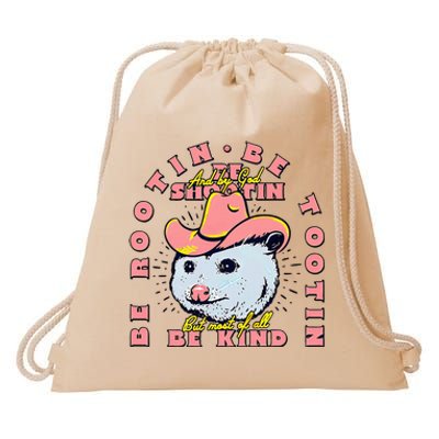 Opossum Bee Rootin Be Tootin Most Of All Be Kind Vintage Drawstring Bag