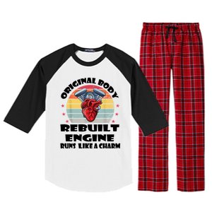 Original Body Rebuilt Engine Runs Like A Charm Car Engine Heart Raglan Sleeve Pajama Set