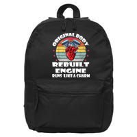Original Body Rebuilt Engine Runs Like A Charm Car Engine Heart 16 in Basic Backpack