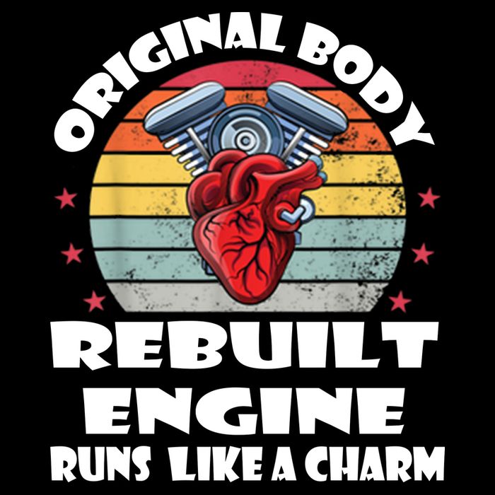 Original Body Rebuilt Engine Runs Like A Charm Car Engine Heart 16 in Basic Backpack