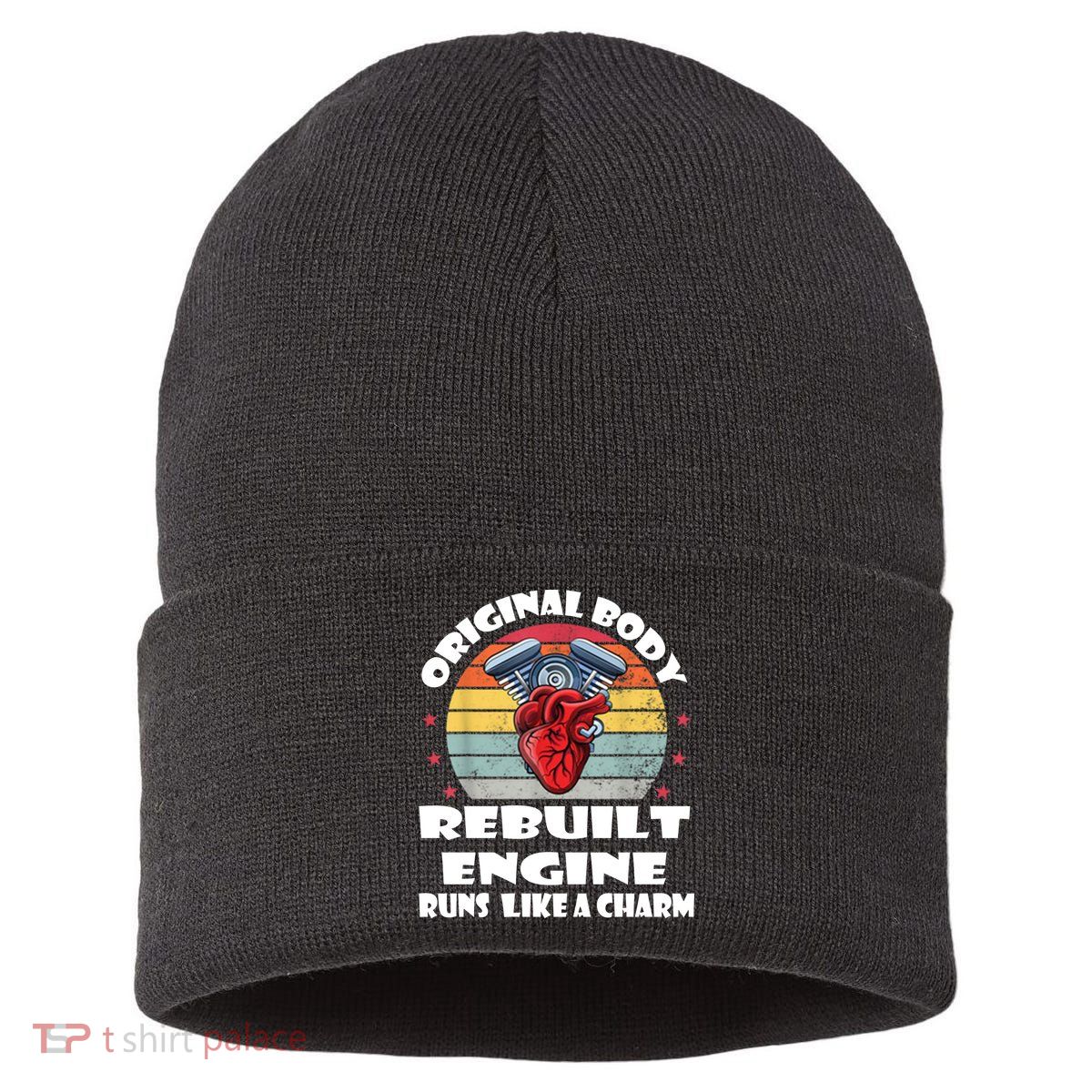 Original Body Rebuilt Engine Runs Like A Charm Car Engine Heart Sustainable Knit Beanie