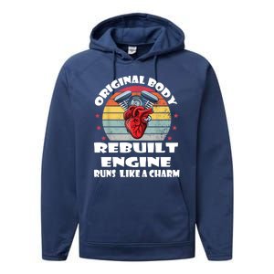 Original Body Rebuilt Engine Runs Like A Charm Car Engine Heart Performance Fleece Hoodie