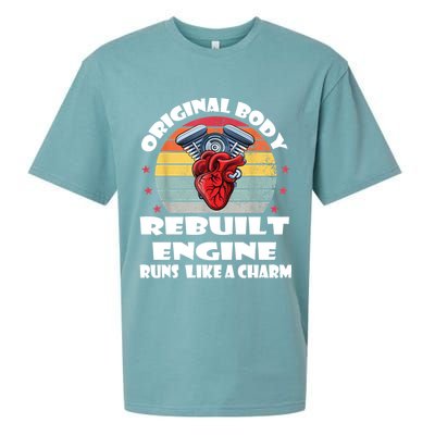 Original Body Rebuilt Engine Runs Like A Charm Car Engine Heart Sueded Cloud Jersey T-Shirt