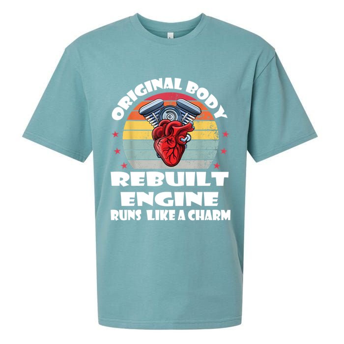 Original Body Rebuilt Engine Runs Like A Charm Car Engine Heart Sueded Cloud Jersey T-Shirt