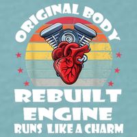 Original Body Rebuilt Engine Runs Like A Charm Car Engine Heart Sueded Cloud Jersey T-Shirt