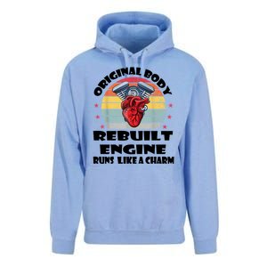 Original Body Rebuilt Engine Runs Like A Charm Car Engine Heart Unisex Surf Hoodie