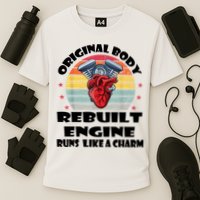 Original Body Rebuilt Engine Runs Like A Charm Car Engine Heart Performance Shirt