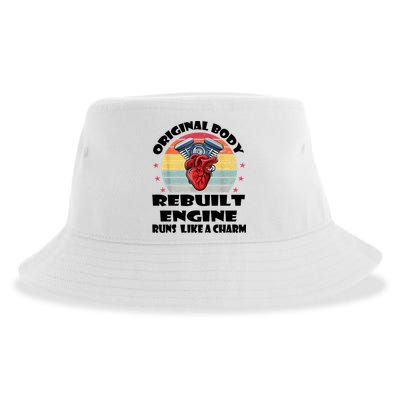 Original Body Rebuilt Engine Runs Like A Charm Car Engine Heart Sustainable Bucket Hat