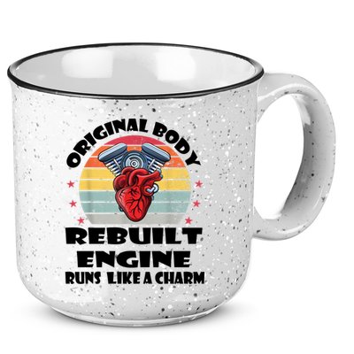 Original Body Rebuilt Engine Runs Like A Charm Car Engine Heart 15oz Campfire Ceramic Mug