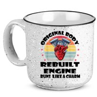 Original Body Rebuilt Engine Runs Like A Charm Car Engine Heart 15oz Campfire Ceramic Mug