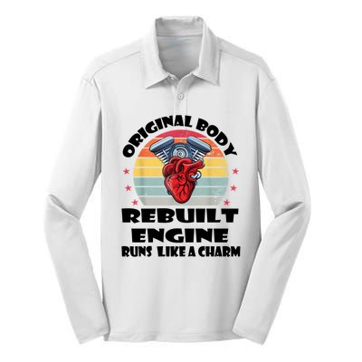 Original Body Rebuilt Engine Runs Like A Charm Car Engine Heart Silk Touch Performance Long Sleeve Polo