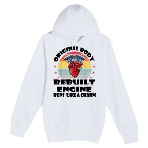 Original Body Rebuilt Engine Runs Like A Charm Car Engine Heart Premium Pullover Hoodie