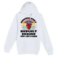 Original Body Rebuilt Engine Runs Like A Charm Car Engine Heart Premium Pullover Hoodie