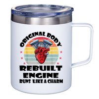 Original Body Rebuilt Engine Runs Like A Charm Car Engine Heart 12oz Stainless Steel Coffee Mug