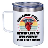 Original Body Rebuilt Engine Runs Like A Charm Car Engine Heart 12oz Stainless Steel Coffee Mug